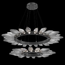  CHB0050-2T-MB-CS-CA1-L1 - Rock Crystal Radial Ring Two Tier - 42/56-Matte Black