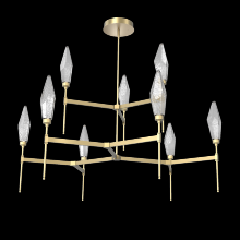  CHB0050-54-GB-CS-001-L1 - Rock Crystal Round Chandelier-54-Gilded Brass