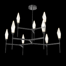  CHB0050-54-MB-CA-001-L1 - Rock Crystal Round Chandelier-54-Matte Black