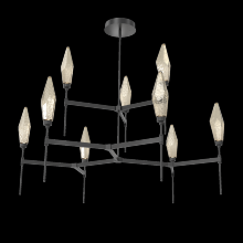  CHB0050-54-MB-CB-001-L3 - Rock Crystal Round Belvedere Chandelier-54-Matte Black