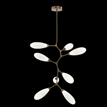  CHB0071-VB-FB-WL-001-L3 - Fiori Modern Vine 8 Pc.-Flat Bronze-White Glass Lens