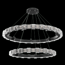  CHB0087-2T-MB-TE-CA1-L3 - Tessera 38" & 50" Two-Tier Ring-Matte Black