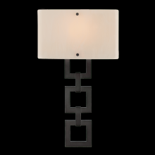  CSB0033-0B-GB-FG-E2 - Carlyle Square Link Cover Sconce-0B 11"