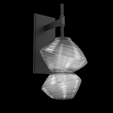  IDB0089-01-MB-S-L3 - Mesa Sconce-Matte Black-Smoke Blown Glass