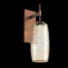  IDB0091-01-BB-A-L1 - Vessel Tempo Sconce (Large)-Burnished Bronze-Amber Blown Glass-LED 2700K