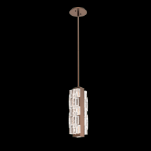  LAB0087-01-BB-TE-001-L2 - Tessera Pendant-Burnished Bronze-Tetro Cast Glass