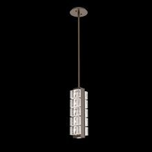  LAB0087-01-FB-TP-001-L2 - Tessera Pendant-Flat Bronze-Pavé Cast Glass