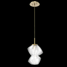  LAB0089-01-GB-C-C01-L3 - Mesa Pendant-Gilded Brass-Clear Blown Glass