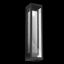  ODB0027-26-TB-F-L2 - Outdoor Tall Double Box Cover Sconce with Glass-Textured Black-Glass