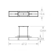  PLB0026-0F-BS-FG-001-E2 - Urban Loft Parallel Linear Suspension-0D-Metallic Beige Silver