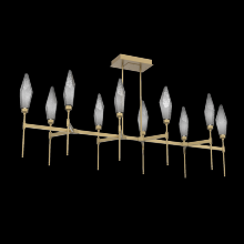  PLB0050-67-GB-CS-001-L3 - Rock Crystal Linear Belvedere Suspension-67-Gilded Brass