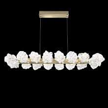  PLB0059-60-GB-BC-CA1-L1 - Blossom Linear Suspension 60"W-Gilded Brass-Blossom Clear Blownglass