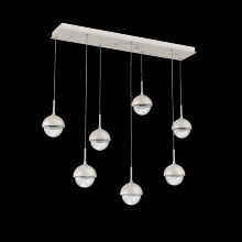  PLB0093-07-BS-MC-C01-L3 - Cabochon Linear Pendant Chandelier