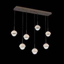  PLB0093-07-FB-TC-C01-L3 - Cabochon Linear Pendant Chandelier