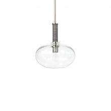  2099-79 - Bronson Glass Pendant Wide Pewter