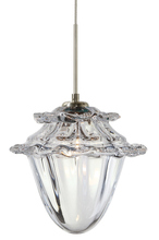  PD155CRSNX3M - Pendant Acorn Clear Satin Nickel GY6.35 Xenon 35W Monopoint Canopy