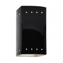 CER-5920W-BLK - Small ADA Rectangle w/ Perfs - Closed Top (Outdoor)