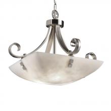  CLD-9741-25-NCKL-F1-LED-3000 - 18" Pendant Bowl - Scrolls w/ Finials