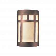  CER-5345W-ANTC - Small ADA Prairie Window LED Wall Sconce - Open Top & Bottom (Outdoor)