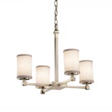  FAB-8420-10-WHTE-NCKL - Tetra 5-Light Chandelier