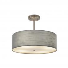  FAB-9591-GRAY-NCKL - Classic 18" Drum Pendant