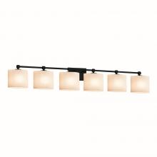  FSN-8426-30-OPAL-MBLK - Tetra 6-Light Bath Bar