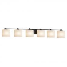  FSN-8446-30-OPAL-MBLK - Era 6-Light Bath Bar