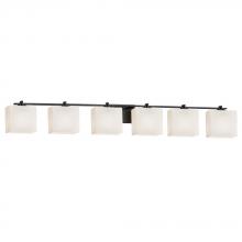  FSN-8446-55-OPAL-MBLK - Era 6-Light Bath Bar