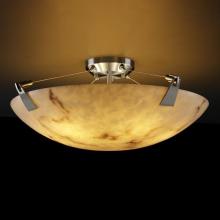  FAL-9637-35-NCKL-LED-6000 - 48" Semi-Flush Bowl w/ Tapered Clips