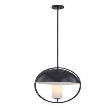  FSN-4321-OPAL-MBLK - Capitol 20" 1-Light Pendant