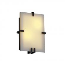  FSN-5551-OPAL-MBLK-LED-2000 - Clips Rectangle Wall Sconce (ADA)