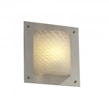  FSN-5561-WEVE-NCKL-LED-1000 - Framed Square 4-Sided Wall Sconce (ADA)