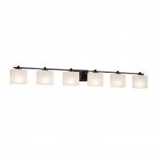  FSN-8446-55-WEVE-MBLK - Era 6-Light Bath Bar