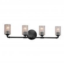  FSN-8464-10-SEED-MBLK - Bronx 4-Light Bath Bar