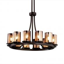  FSN-8763-10-OPAL-DBRZ - Dakota 12-Light Ring Chandelier (Tall)