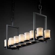  GLA-8769-16-CLRT-MBLK - Dakota 14-Light Bridge Chandelier (Short)