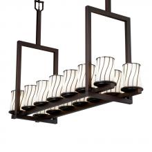  WGL-8764-10-GRCB-MBLK - Dakota 14-Light Bridge Chandelier (Tall)