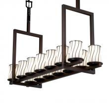  WGL-8769-10-SWCB-MBLK - Dakota 14-Light Bridge Chandelier (Short)