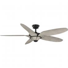  P250073-020 - Mesilla Collection 60" Five-Blade Antique Wood/Antique Bronze Indoor/Outdoor DC Motor Urban Indu