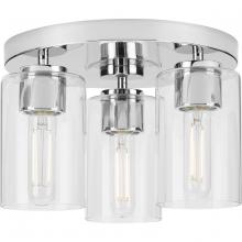  P350237-015 - Cofield Collection 12. in Three-Light Polished Chrome Transitional Flush Mount