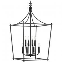  P500371-31M - Parkhurst Collection Eight-Light New Traditional Matte Black  Chandelier Foyer Light