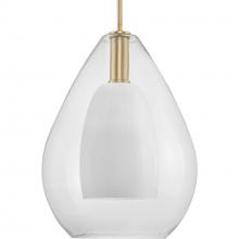  P500439-191 - Carillon Collection One-Light Brushed Gold Large Contemporary Pendant