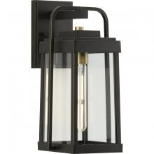 P560286-020 - Walcott Collection  One-Light Antique Bronze with Brasstone Accents Clear Glass Transitional Outdoor