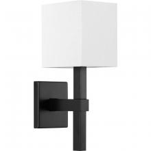  P710016-31M - Metro Collection One-Light New Traditional Matte Black Summer Linen Wall Light