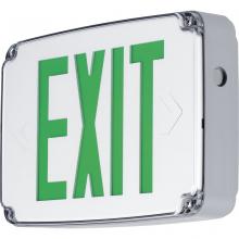  PEWLE-DG-30 - Wet Location LED Emergency Exit Double Face Sign Green Letter