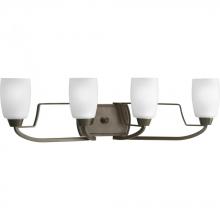  P2797-20 - Wisten Collection Four-Light Antique Bronze Etched Glass Modern Bath Vanity Light