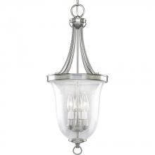  P3753-09 - Seeded Glass Three-Light Foyer Pendant