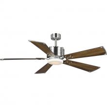  P250021-009-30 - Glenfalls Collection 5-Blade Reversible Chestnut 56-Inch AC Motor LED Transitional Ceiling Fan