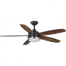  P250036-129-30 - Albin Collection 54" Indoor/Outdoor Five-Blade Bronze Ceiling Fan
