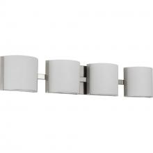  P300292-009-30 - Arch LED Collection Four-Light Brushed Nickel Etched Glass Modern Bath Vanity Light